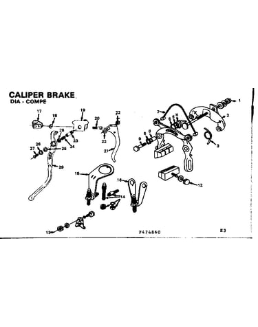 Caliper brake-dia-compe