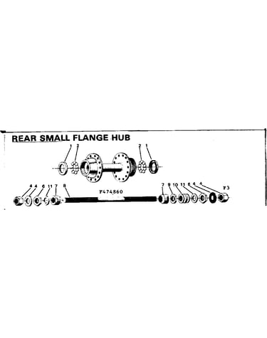 Rear small flange hub