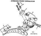 Sears 502474970 shimano front derailleur diagram