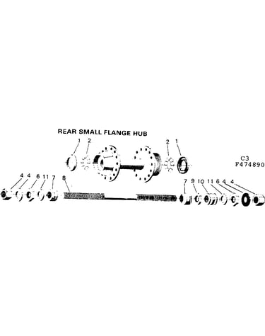 Rear small flange hub
