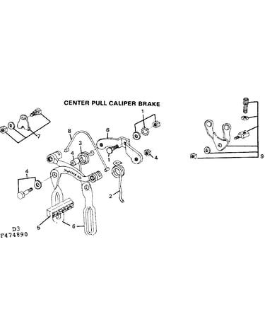 Center pull caliper brake