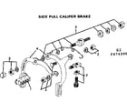Sears 502474890 side pull caliper brake diagram