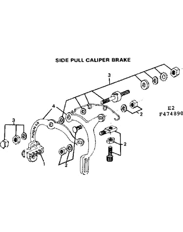 Side pull caliper brake