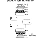 Sears 502474980 crank hanger bearing set diagram