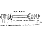 Sears 502474980 front hub set diagram