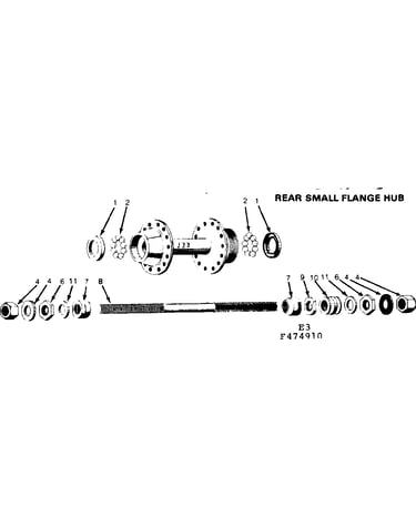 Rear small flange hub