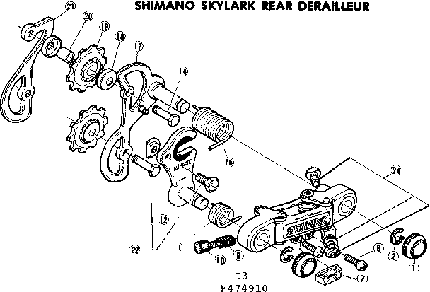SHIMANO SKYLARK REAR DERAULLEUR
