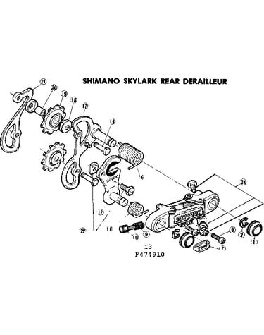 Shimano skylark rear deraulleur