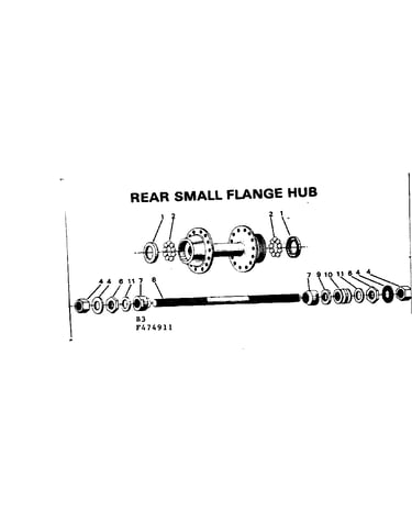 Rear small flange hub