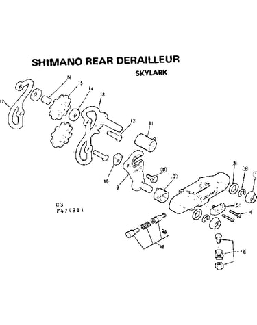 Shimano rear derailleur/skylark
