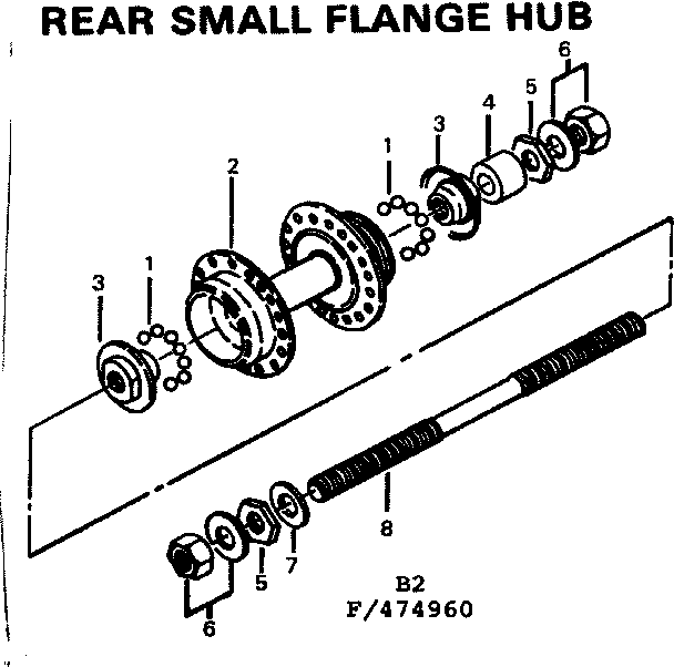 Rear small flange hub
