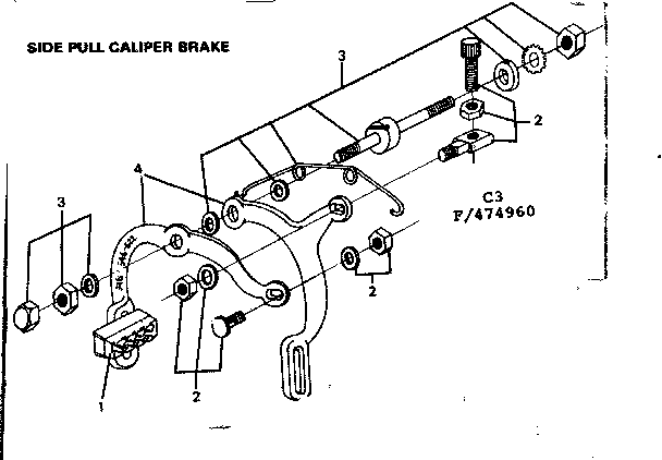 Side pull caliper brake