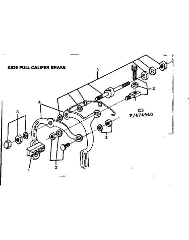 Side pull caliper brake