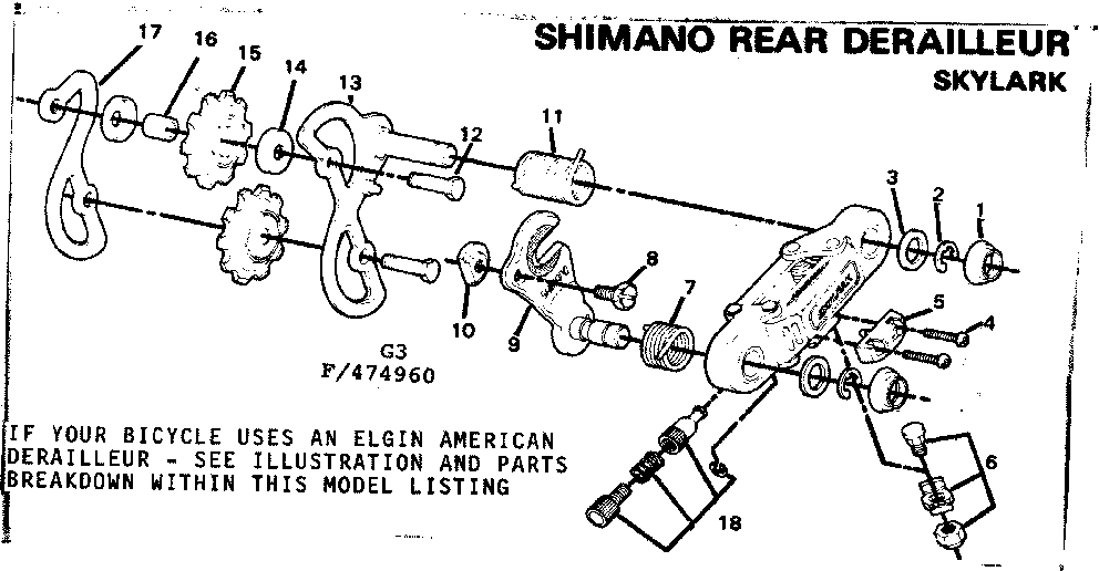 Shimano rear derailleur