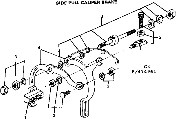 Side pull caliper brake