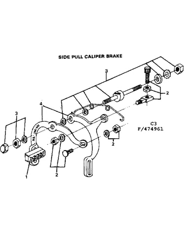 Side pull caliper brake
