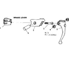 Sears 502474962 brake lever diagram