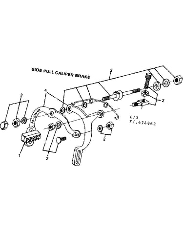 Side pull caliper brake