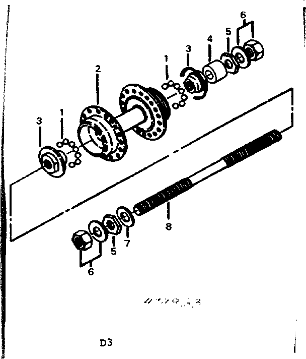 Rear small flange hub