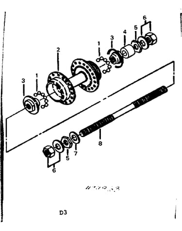 Rear small flange hub