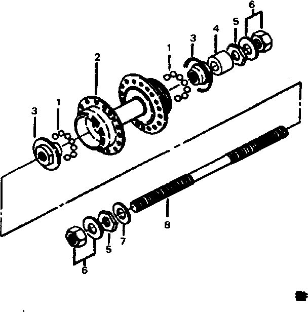 Rear small flange hub