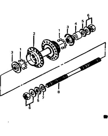 Rear small flange hub