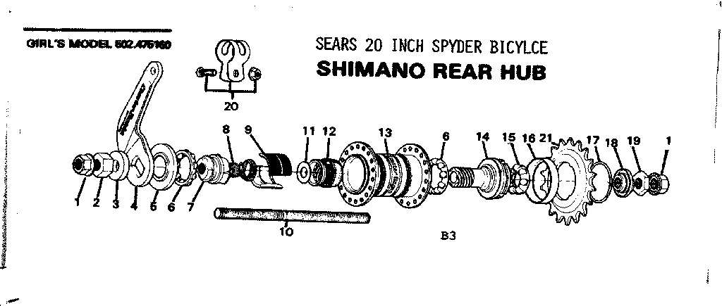 Shimano rear hub
