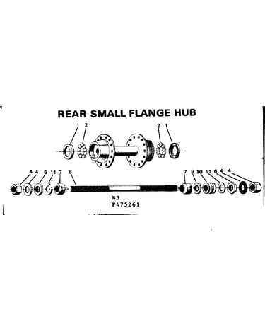 Rear small flange hub