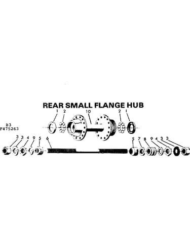 Rear small flange hub