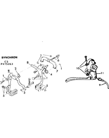 Caliper brake-synchron
