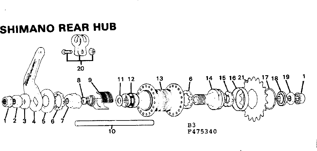 Shimano rear hub
