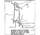 Sears 502475911 saddle assembly diagram