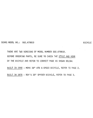 Model notes