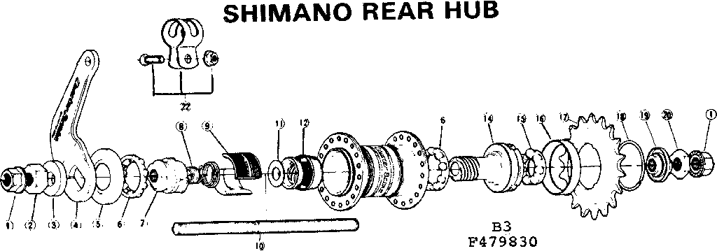 Shimano rear hub