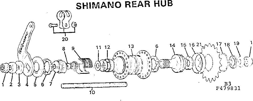 Shimano rear hub