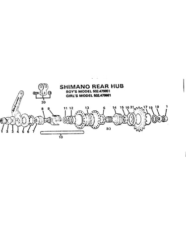 Shimano rear hub