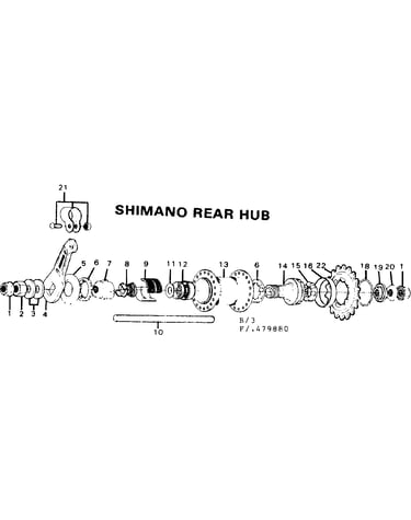 Shimano rear hub