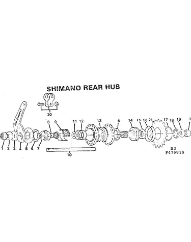 Shimano rear hub