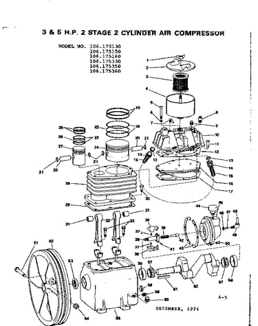 Crankcase and flywheel assembly