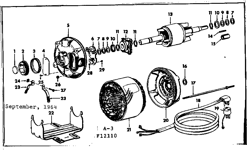 3 h.p. split-phase type electric motor