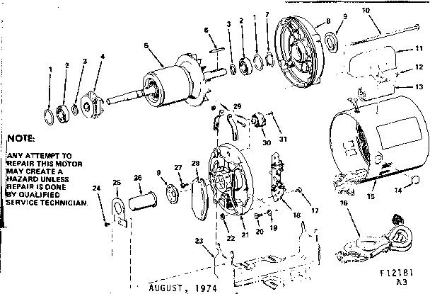 2 h.p. capacitor start a.c. motor