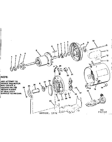 4 h.p. capacitor start a.c. motor