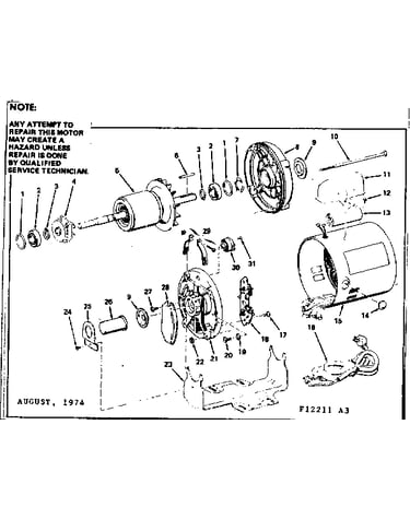 2 h.p. capacitor start a.c. motor