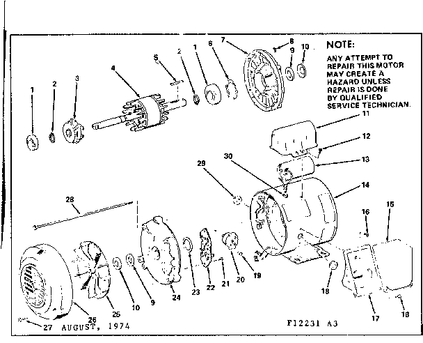 2 h.p. totally enclosed fan cooled capaictor start a.c. moto