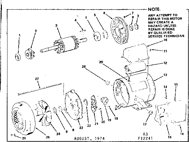 4 h.p. totally enclosed fan cooled capacitor start a.c. moto