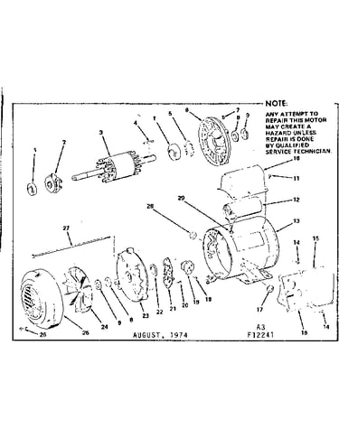 4 h.p. totally enclosed fan cooled capacitor start a.c. moto