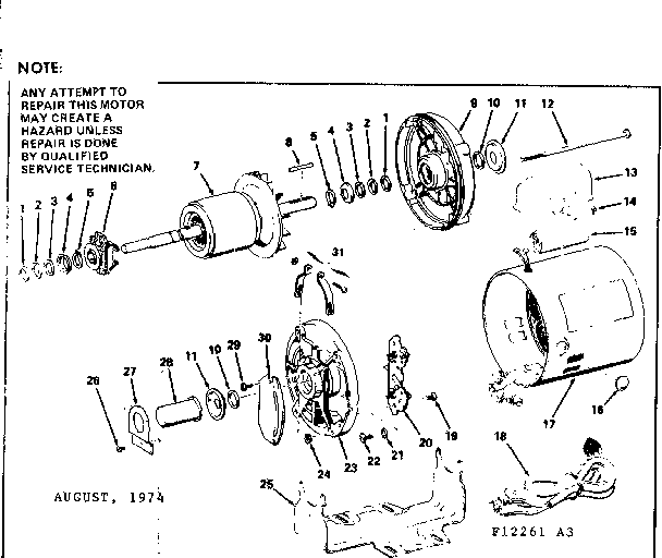 4 h.p. capaictor start a.c. motor