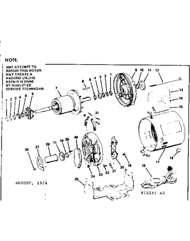 4 h.p. capaictor start a.c. motor