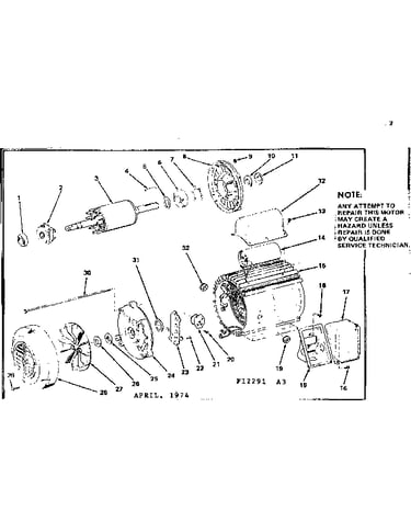 2 h.p. totally enclosed fan cooled capacitor start a.c. moto