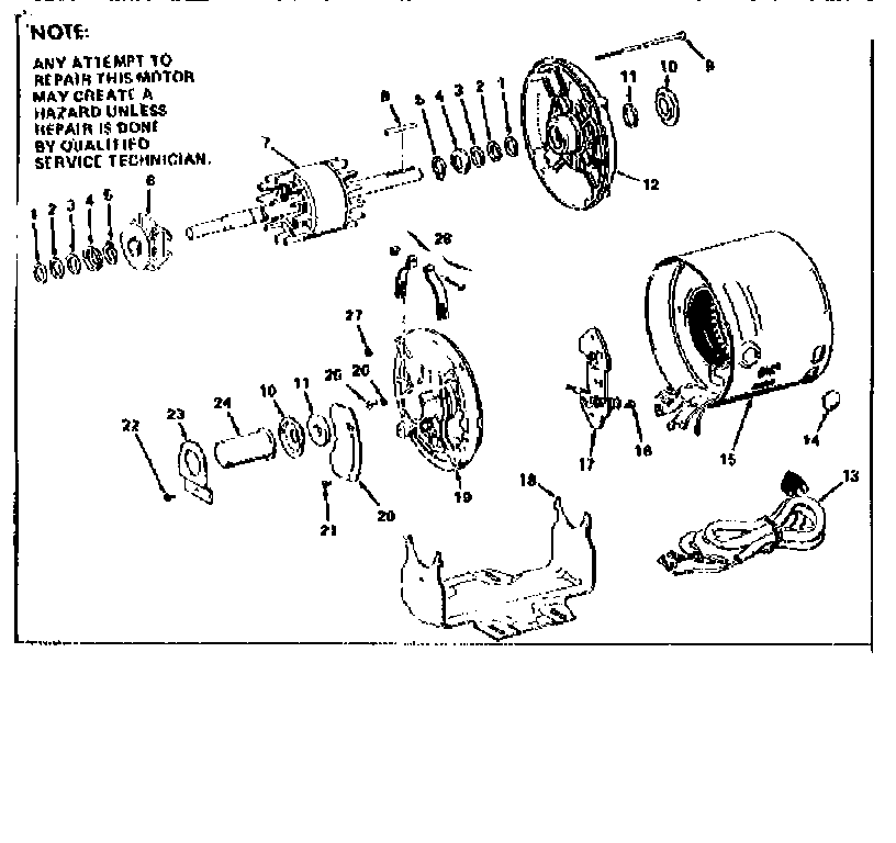 2 h.p. split-phase a.c. motor